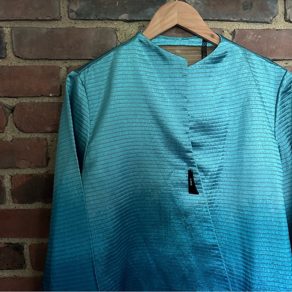 IC Connie K Jacket Single Button Blue Ombré Wearable Art XXL -50 Chest - Picture 2 of 8